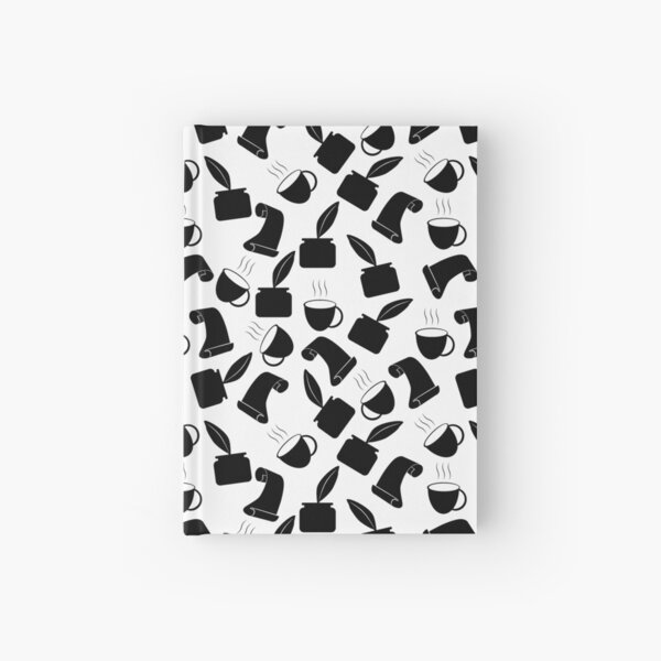 Ink and quill Writer Pattern Hardcover Journal