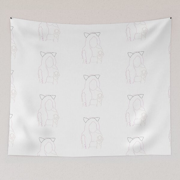 Item preview, Belle Delphine with cat ears cute and simple outline drawing designed and sold by emcazalet.