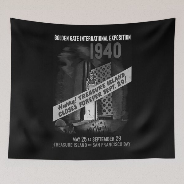 Item preview, Golden Gate 1940 Noire vintage travel poster designed and sold by stickart-marek.