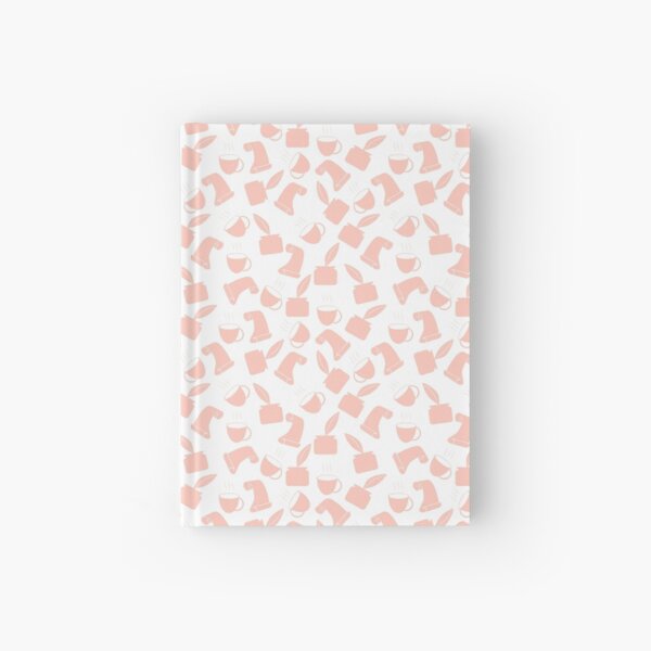 Ink and Quill Writer pattern Orange Hardcover Journal