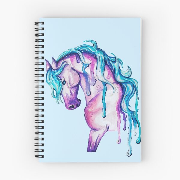 Item preview, Watercolor Pink and Blue Horse designed and sold by Lady-Lilac.
