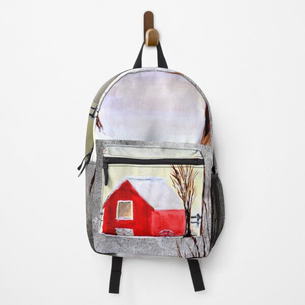 Item preview, Red barn in winter designed and sold by MoreGoodArt.