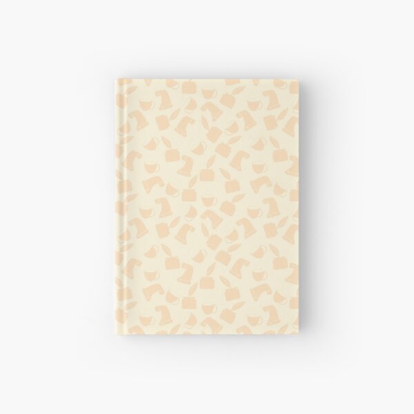 Ink and Quill Writer pattern Yellow bg Hardcover Journal