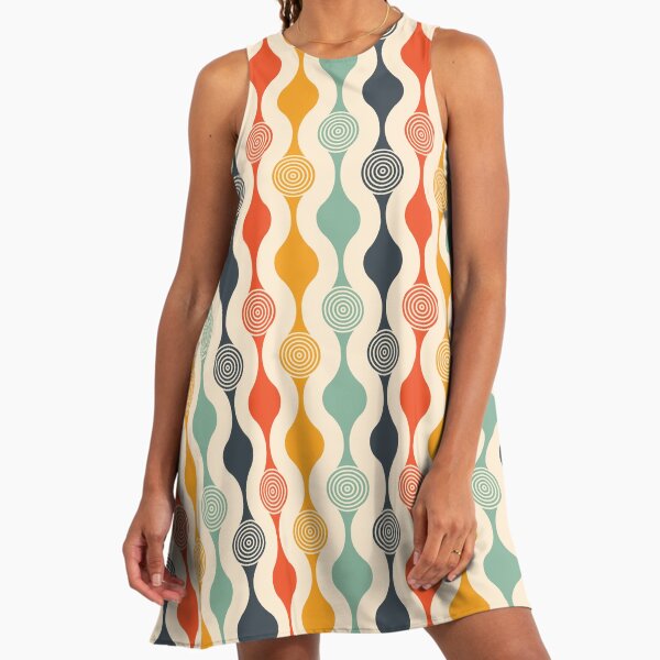 Groovy 70's Pattern Edm A-Line Dress Groovy 70's Pattern Edm A-Line Dress