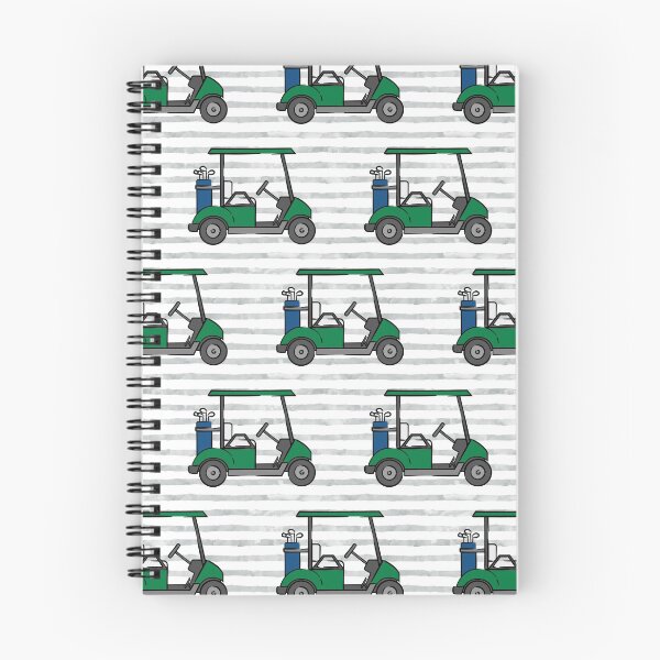 Item preview, Golf Carts - Green and Blue on Gray Stripes designed and sold by littlearrow.