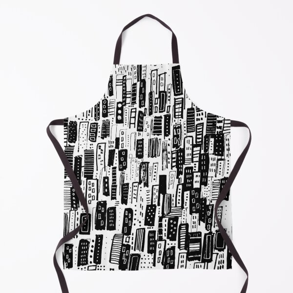 Item preview, Black and White Abstract Cityscape Pattern designed and sold by melaniebiehle.
