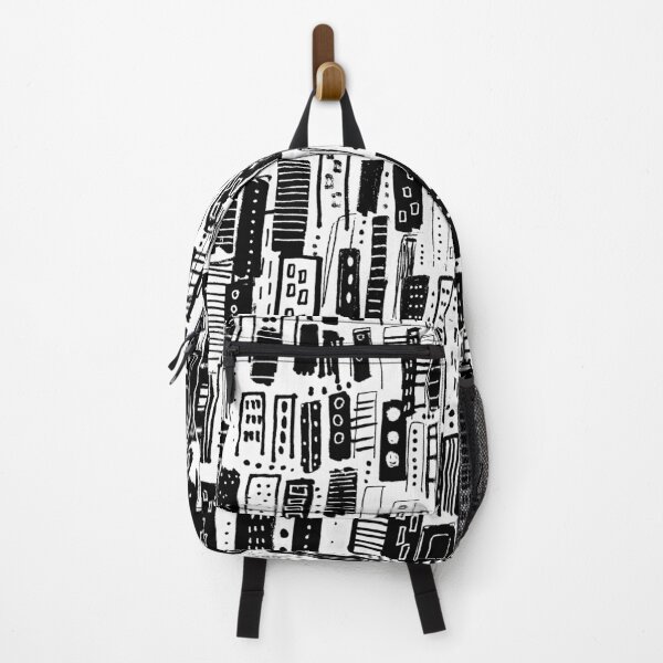 Item preview, Black and White Abstract Cityscape Pattern designed and sold by melaniebiehle.