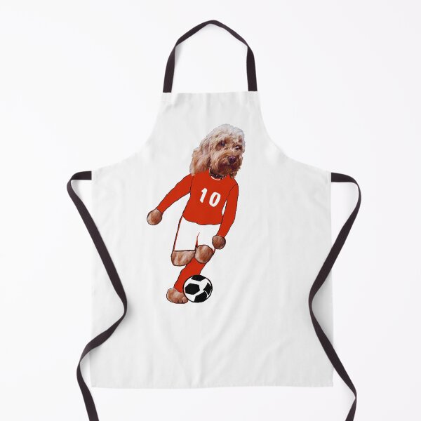 Item preview, Cavapoo football - Soccer playing Cavapoo Cavoodle puppy dog - cavalier king charles spaniel poodle, puppy love designed and sold by Artonmytee.