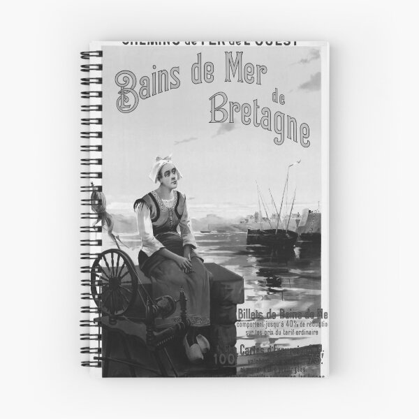 Item preview, Bains de Mer de Bretagne Noire vintage travel poster designed and sold by stickart-marek.