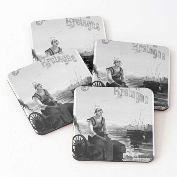 Item preview, Bains de Mer de Bretagne Noire vintage travel poster designed and sold by stickart-marek.
