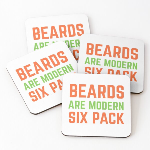 Item preview, Beards are modern six pack (Orange Green) designed and sold by bumperapparels.
