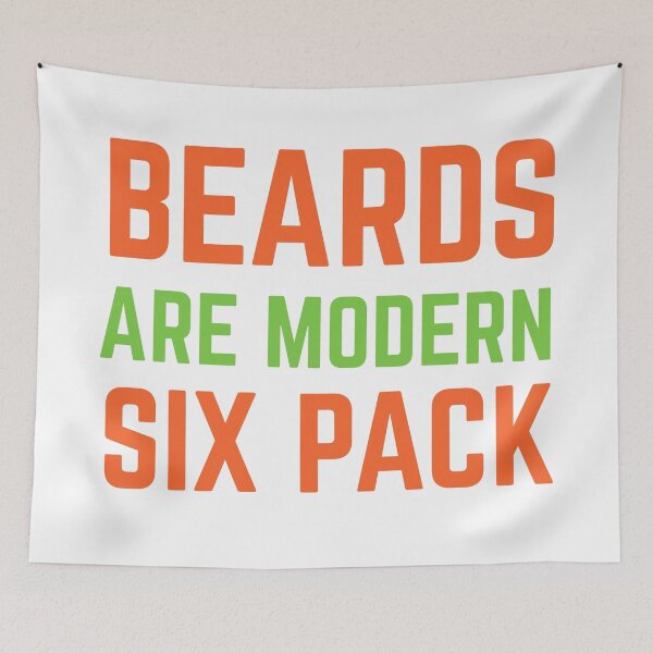 Item preview, Beards are modern six pack (Orange Green) designed and sold by bumperapparels.