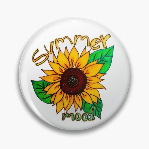 Item preview, Sunflower summer mood good vibes illustration designed and sold by Adri Graterol.