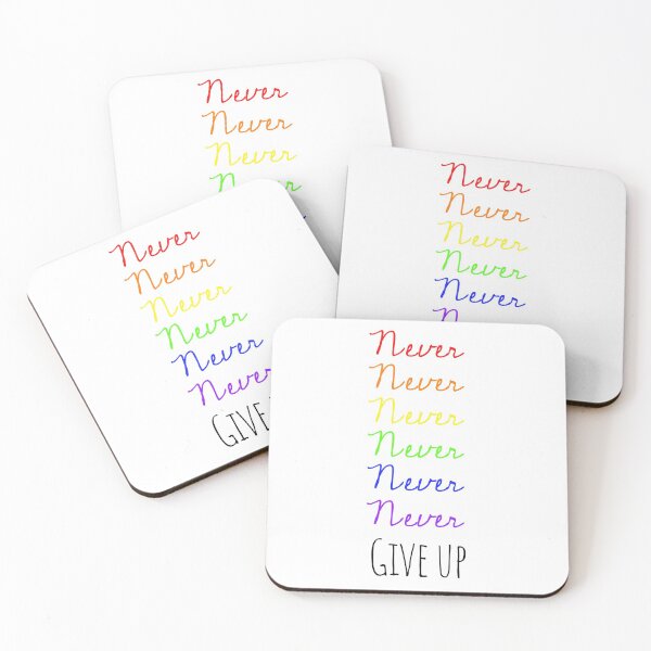 Item preview, Never never never never Give Up designed and sold by Flip & Flop.