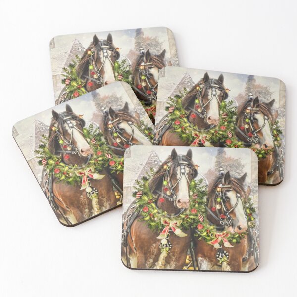 Item preview, Christmas Clydesdales designed and sold by Trudi's Images.