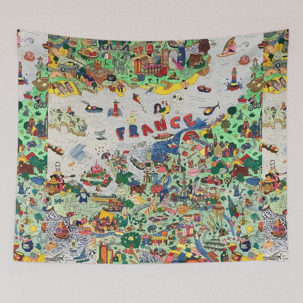 Item preview, Doodle map France designed and sold by Sukistic.