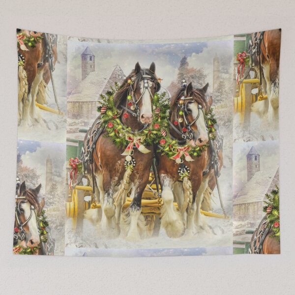 Item preview, Navidad Clydesdales designed and sold by Trudi's Images.