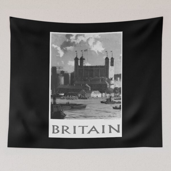 Item preview, Britain Noire vintage travel poster designed and sold by stickart-marek.