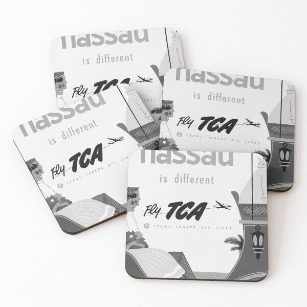 Item preview, Nassau is diferent Noire vintage travel poster designed and sold by stickart-marek.