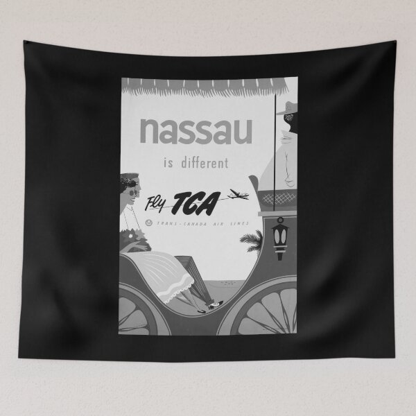 Item preview, Nassau is diferent Noire vintage travel poster designed and sold by stickart-marek.