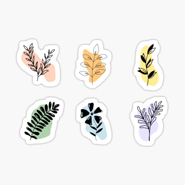 plant doodles Sticker