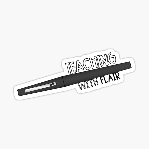 Custom Flair Pen Teacher Sticker – sharpthoughtlings