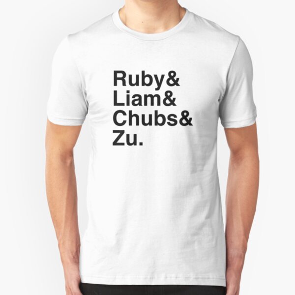 Ruby & Liam & Chubs & Zu. Slim Fit T-Shirt