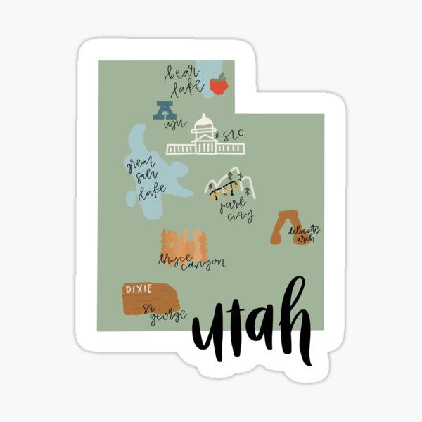 Utah Landmarks Sticker