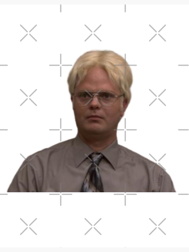 Dwight Schrute with blonde hair Poster for Sale by BestOfficeMemes