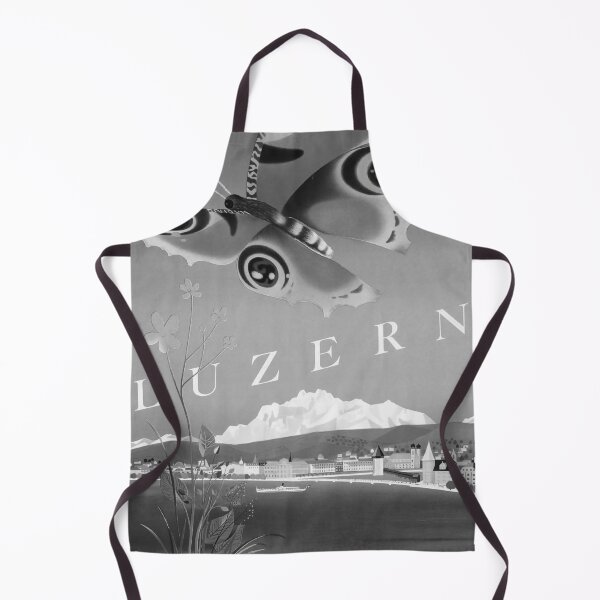 Item preview, Luzern Schweiz Noire vintage travel poster designed and sold by stickart-marek.