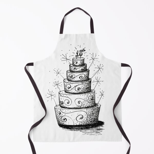 Item preview, 18th Birthday Cake Doodle designed and sold by Nalinne Jones.