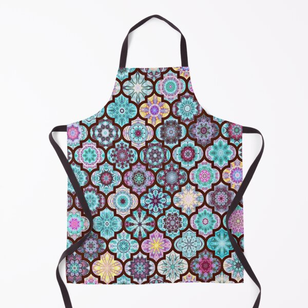 Item preview, Moroccan Tile Pattern Aqua designed and sold by Red Witch Art.