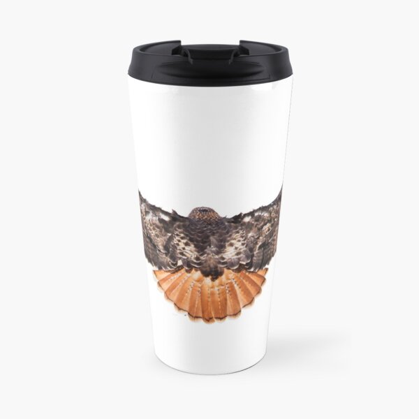 Redtail Hawk open wings totem spirit Travel Mug