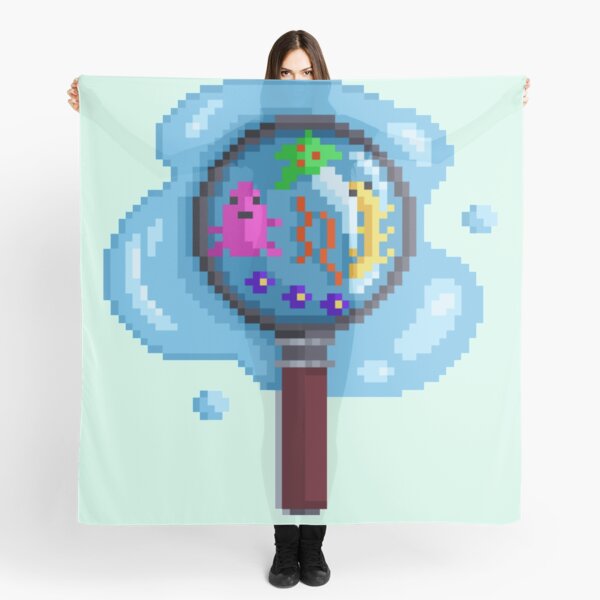 Pixelated Magnifying Germ and Bacteria Scarf