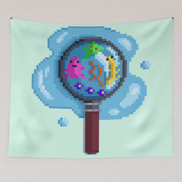 Item preview, Pixelated Magnifying Germ and Bacteria designed and sold by HopeDetour.