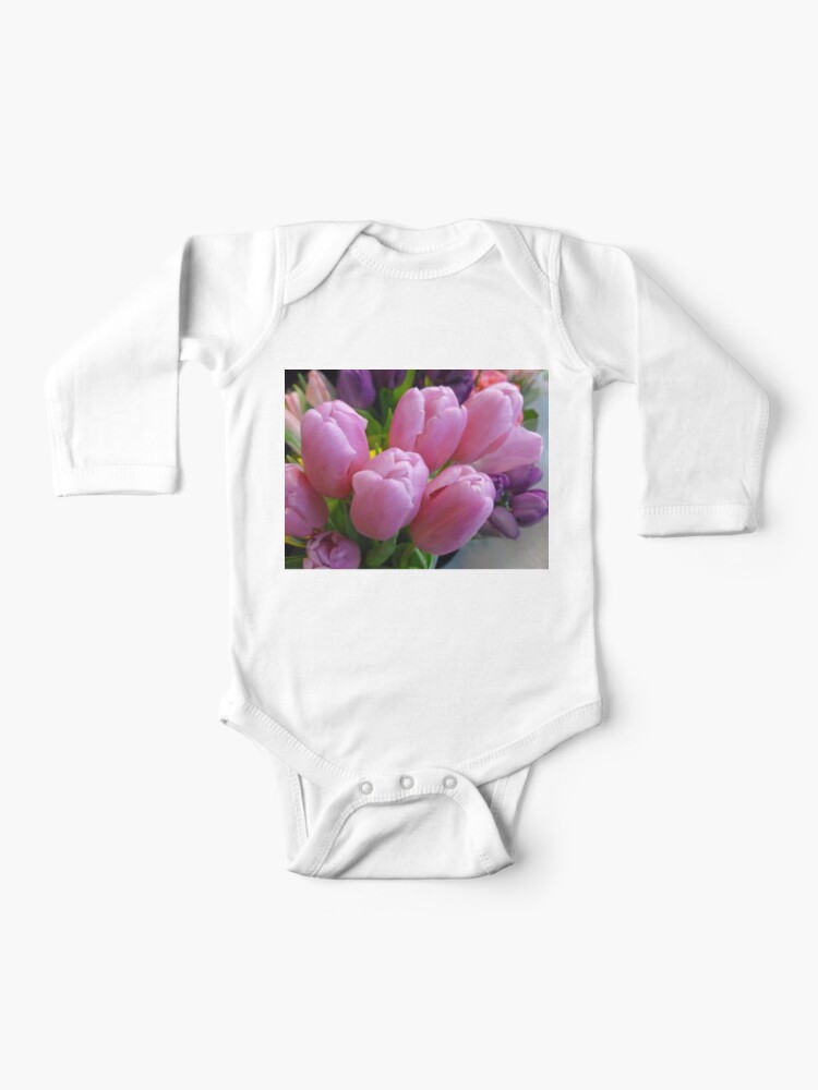 LUSCIOUS, CREAMY PINK TULIPS | Baby One-Piece