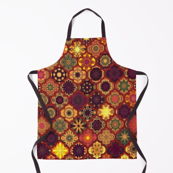 Item preview, Moroccan Tile Pattern, Golden red designed and sold by Red Witch Art.