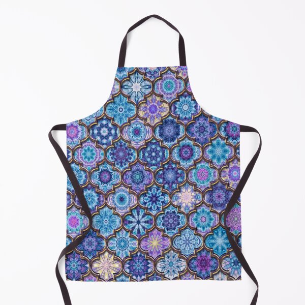 Item preview, Moroccan Tile Pattern, Blue, purple designed and sold by Red Witch Art.