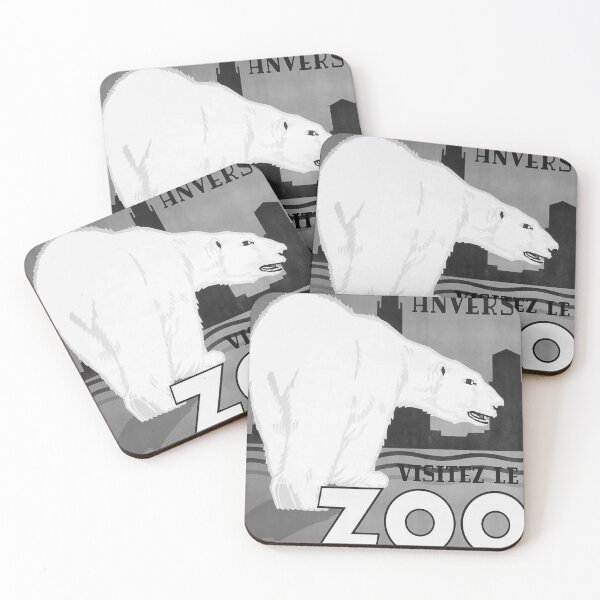 Item preview, Visitez le Zoo Anvers Noire vintage travel poster designed and sold by stickart-marek.
