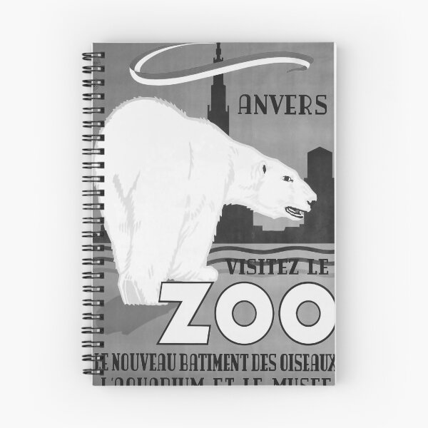 Item preview, Visitez le Zoo Anvers Noire vintage travel poster designed and sold by stickart-marek.