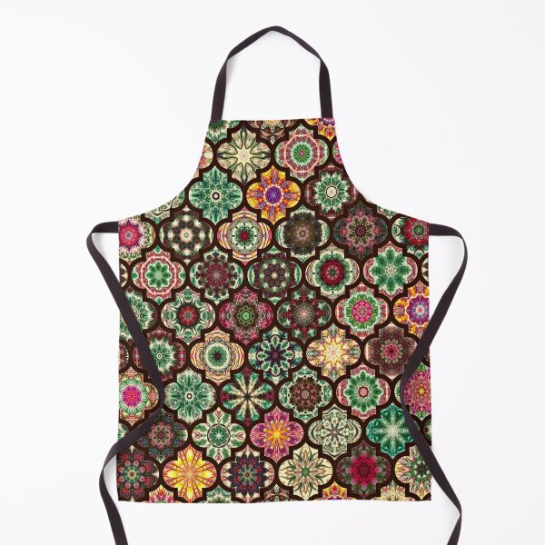 Item preview, Moroccan Pattern Tiles, traditional colors designed and sold by Red Witch Art.