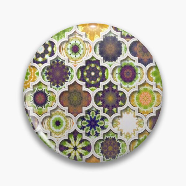 Item preview, Moroccan Tile pattern Green designed and sold by Red Witch Art.