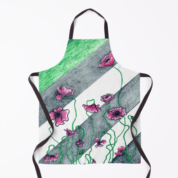 Item preview, Poppies and Diagonal Stripes designed and sold by Nalinne Jones.
