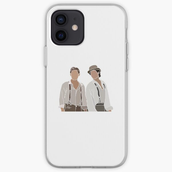 Damon y Stefan Salvatore Vampire Diaries Drawing Funda blanda para iPhone
