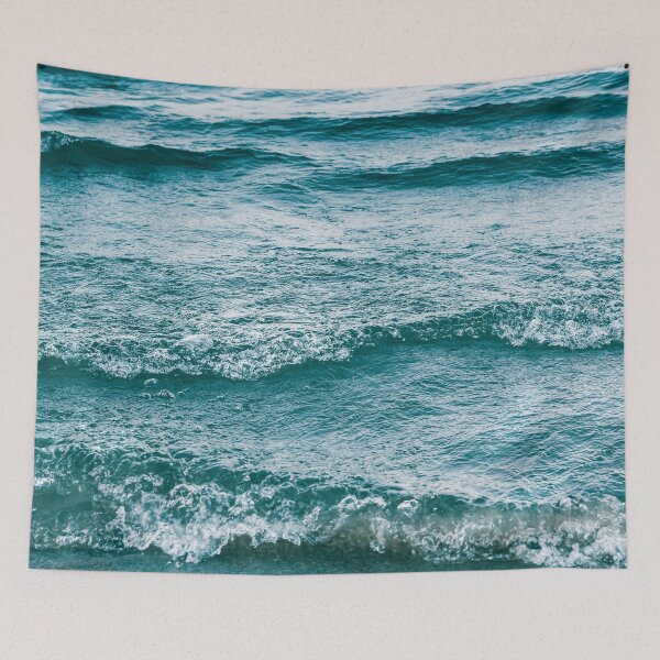 Item preview, Green Lake Waves Abstract designed and sold by Amy Mitchell.