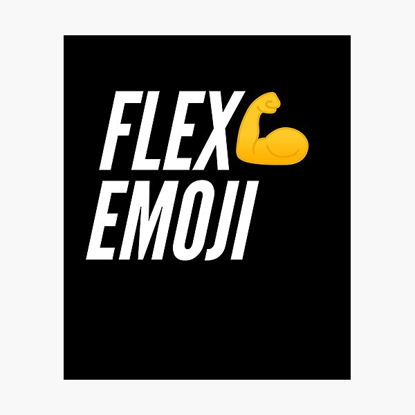 "Flex Emoji" Photographic Print by tropicalrocket Redbubble