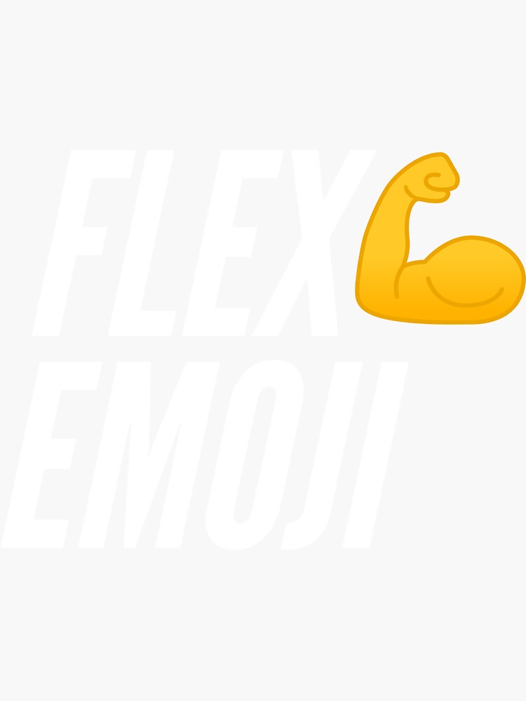 "Flex Emoji" Sticker by tropicalrocket Redbubble