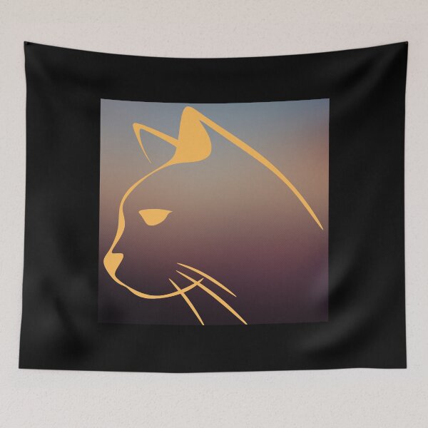 Item preview, Golden Cat with gradient background  designed and sold by timg58.