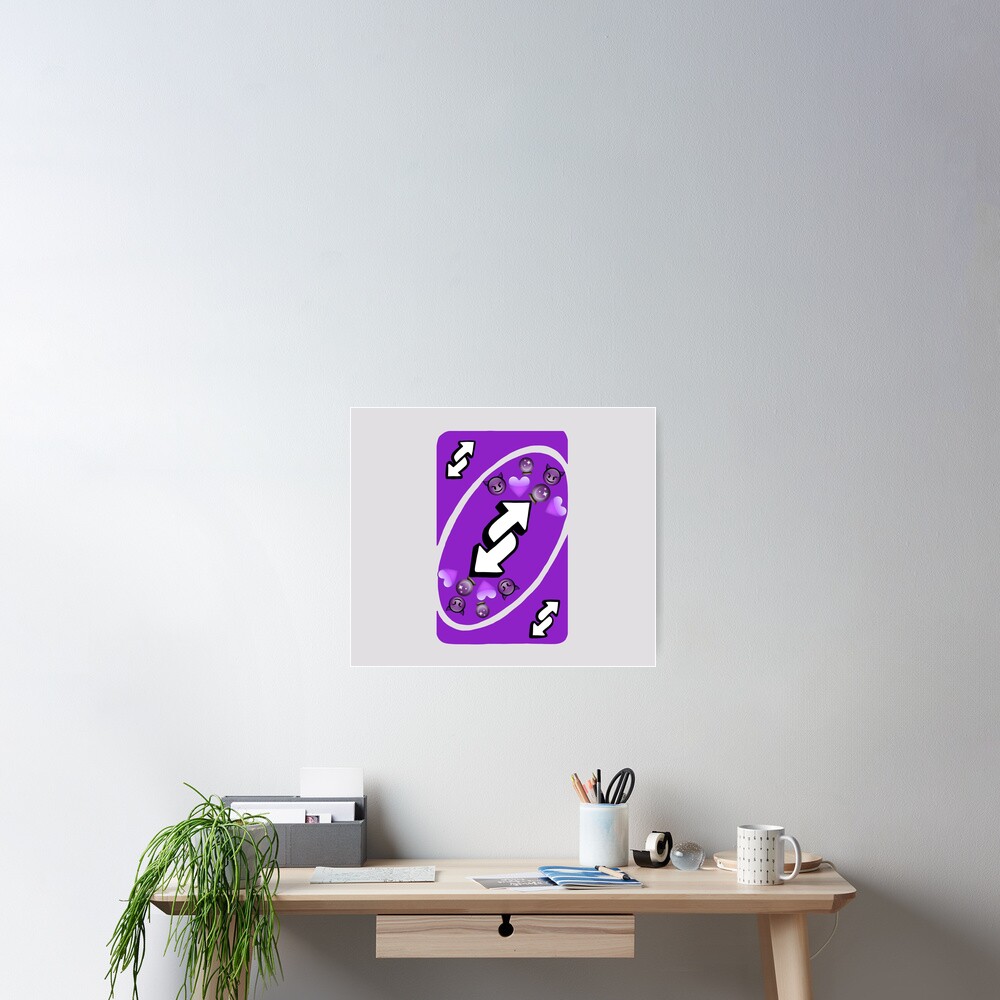 Purple Uno Reverse Card Sticker for Sale by rhd18