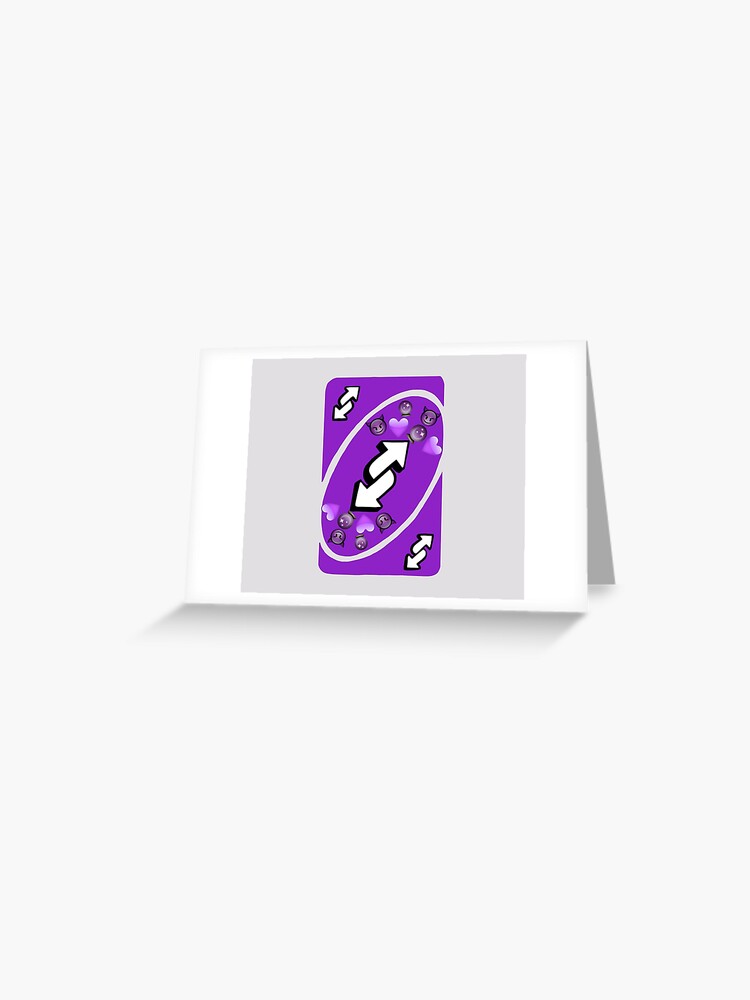 Carte inversée violet Uno | Carte de vœux